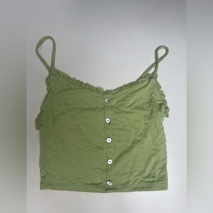 Pac Sun Green Croped Tank Top